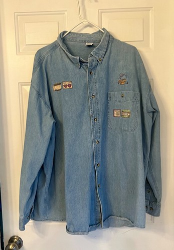 Vintage denim sewing theme - sewing,