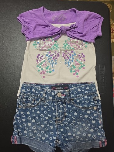 Girls denim heart cuffed - 2t,