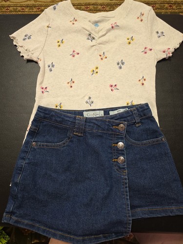 Girls denim skorts - sz,