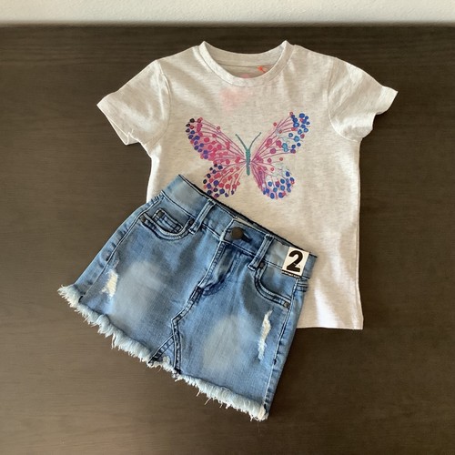 Nwt cotton kids girls blue - on,