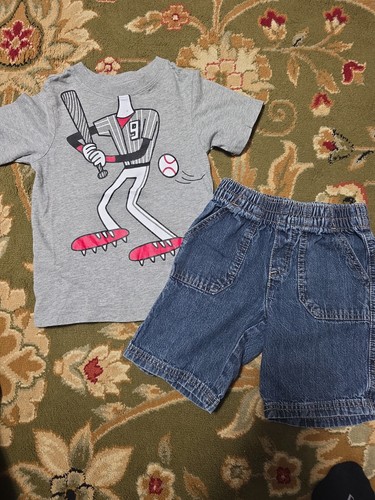 Boys denim shorts with - 3-4,